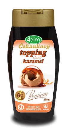 4Slim Čakankový topping slaný karamel 330g