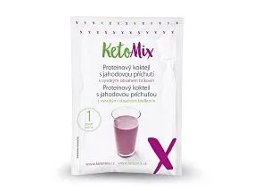 KetoMix Proteínový kokteil s jahodovou príchuťou 32 g (1 porcia)