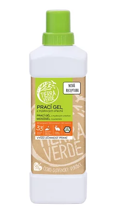 Tierra Verde Prací gél z mydlových orechov s BIO pomarančovou silicou 1 l