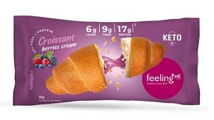 Feeling OK Proteinový croissant s náplní z lesních plodů 65 g Feeling OK Proteinový croissant s náplní z lesních plodů 65 g